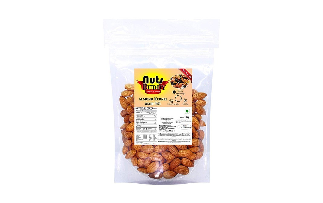 Nuts Buddy Almond Kernels    Pack  400 grams